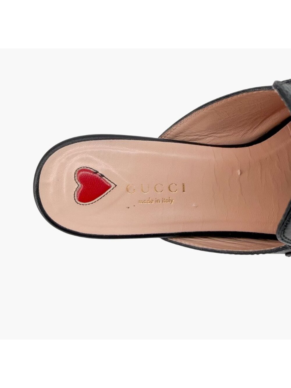Gucci Princetown Black Leather Web Stripe Horsebit Mules Size 36.5 US 6.5 Women - Picture 14 of 15